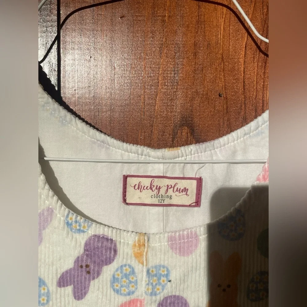 EUC Cheeky Plum Corduroy Peeps Easter Dress